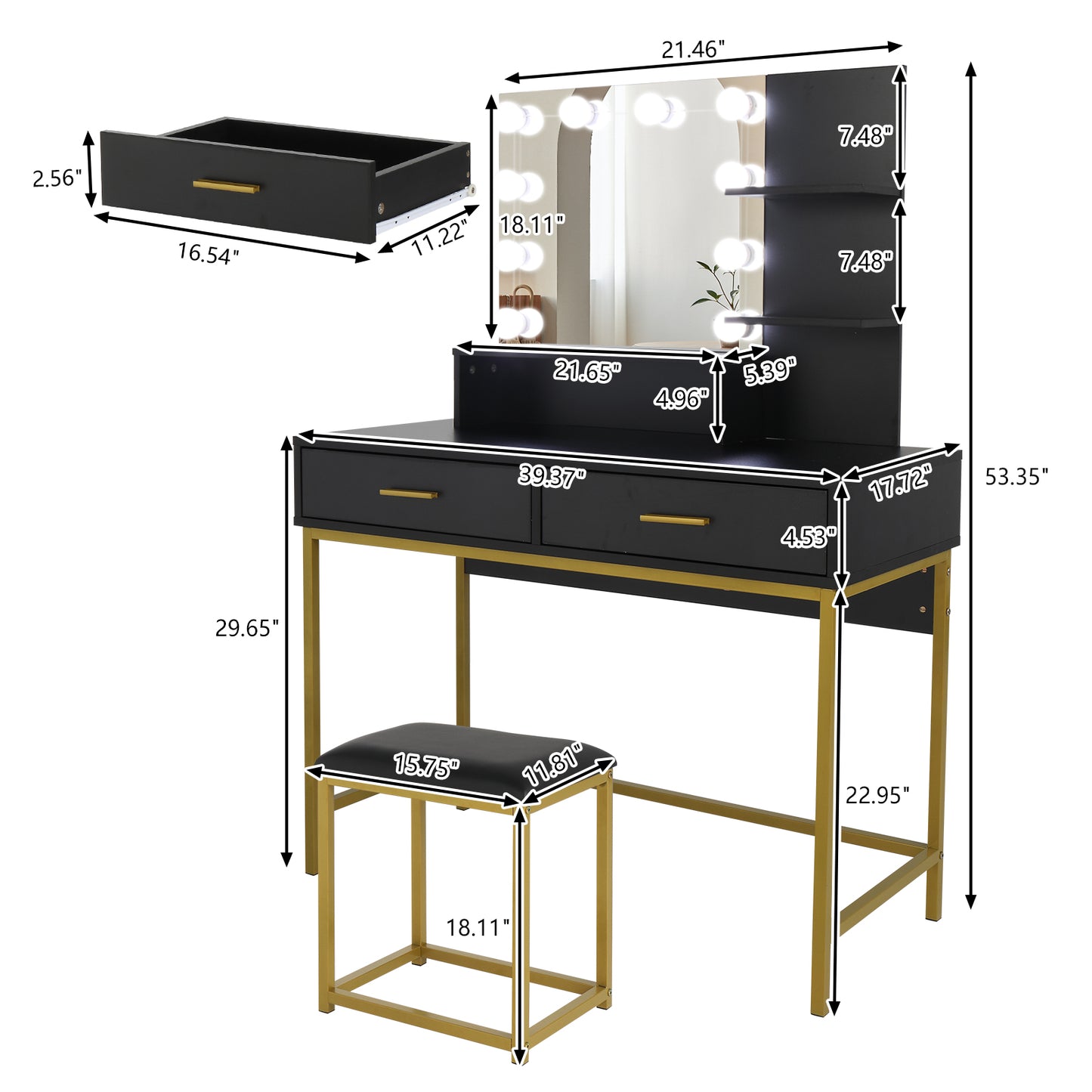 Stratos Dressing Table Set