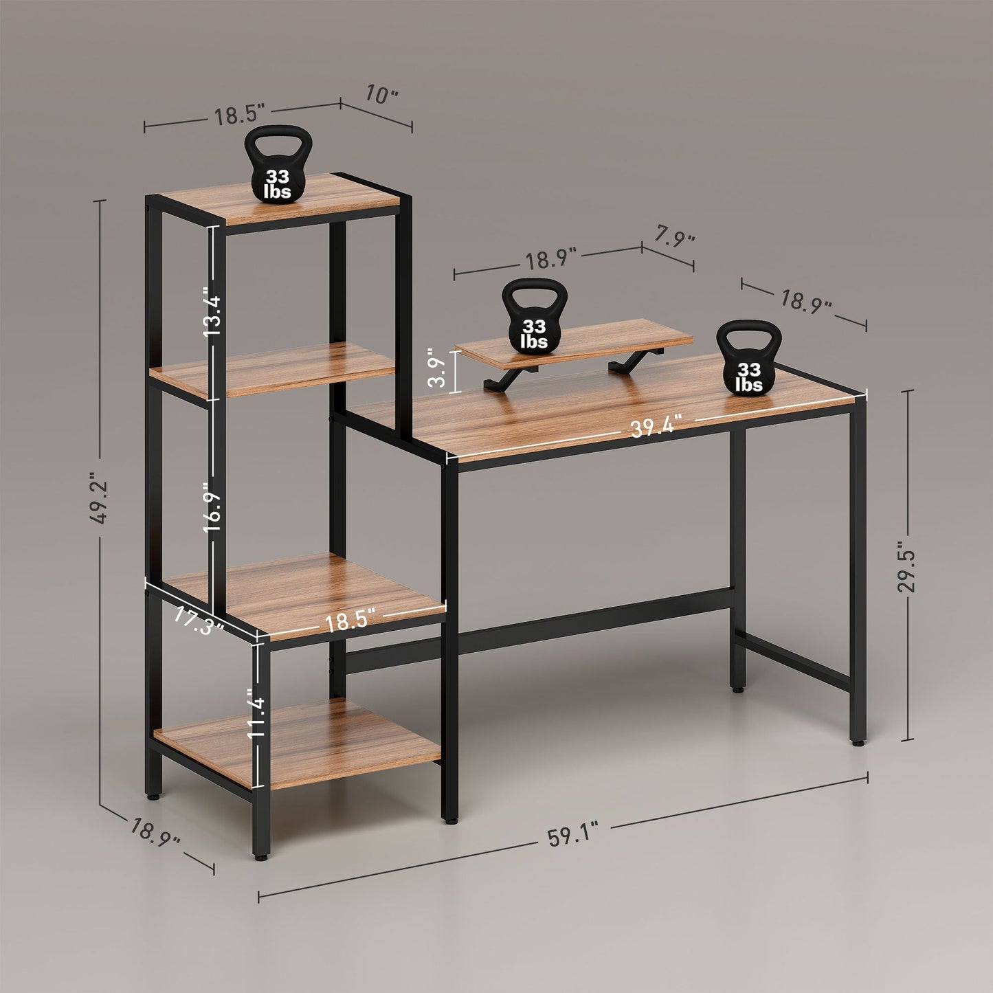 Ergo Reversible Small Computer Desk