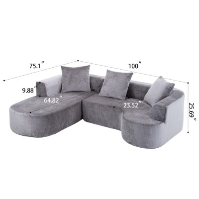 Elle & Grey No Assembly Modular Sofa