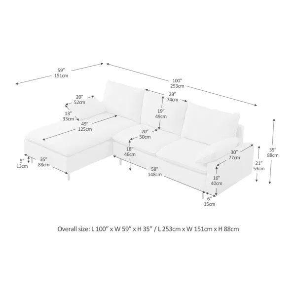 Ernetta L Shaped Sofa