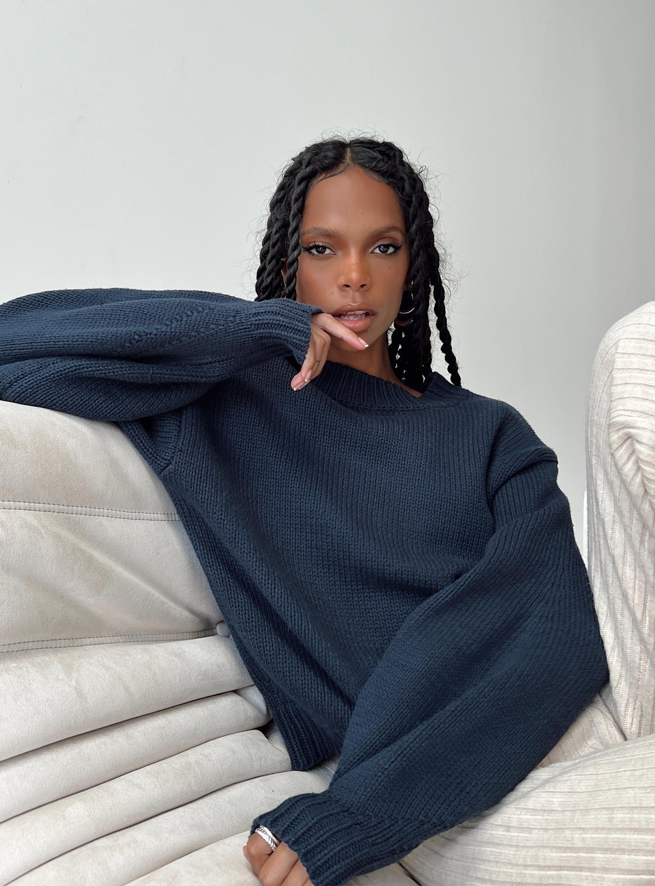 Chic Balloon Sleeve Knit Sweater
