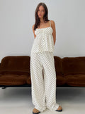 Sleek and Cozy White Polka Set