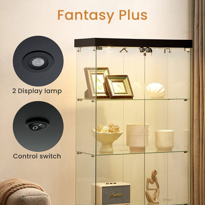 Everess 8 Unit Glass Display Cabinet