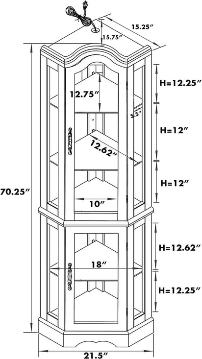 The Harvest Corner Curio Cabinet