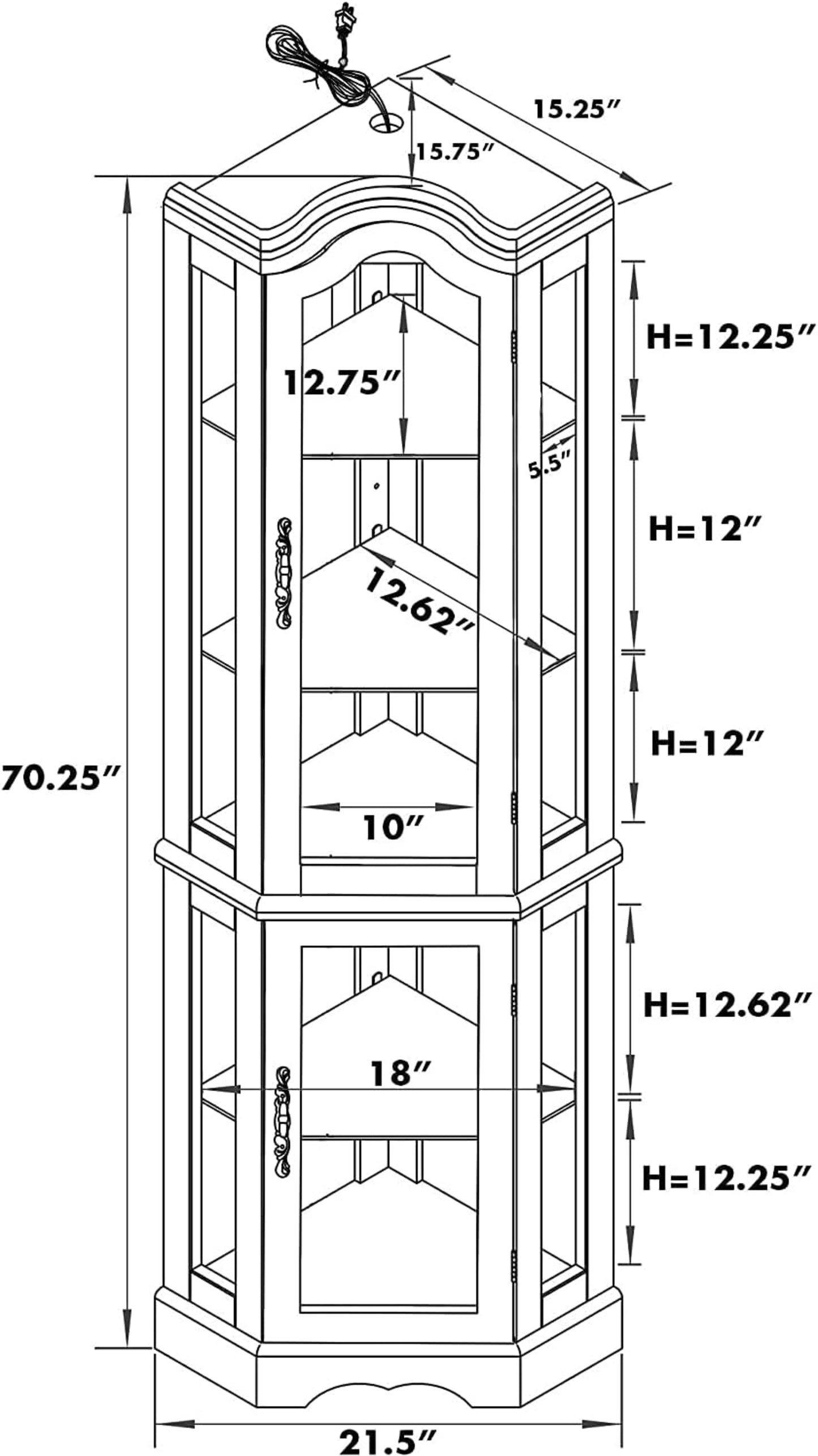 The Harvest Corner Curio Cabinet