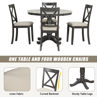 Arose Dining Table Set For 4
