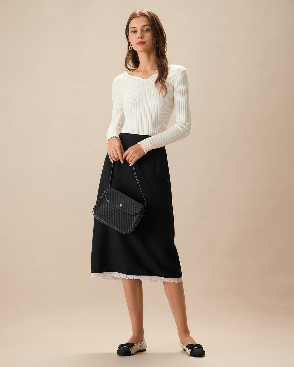 Comfort Wear Stylish Ribbed Knit Top