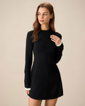 Noir Long Sleeve Sweater Mini Dress