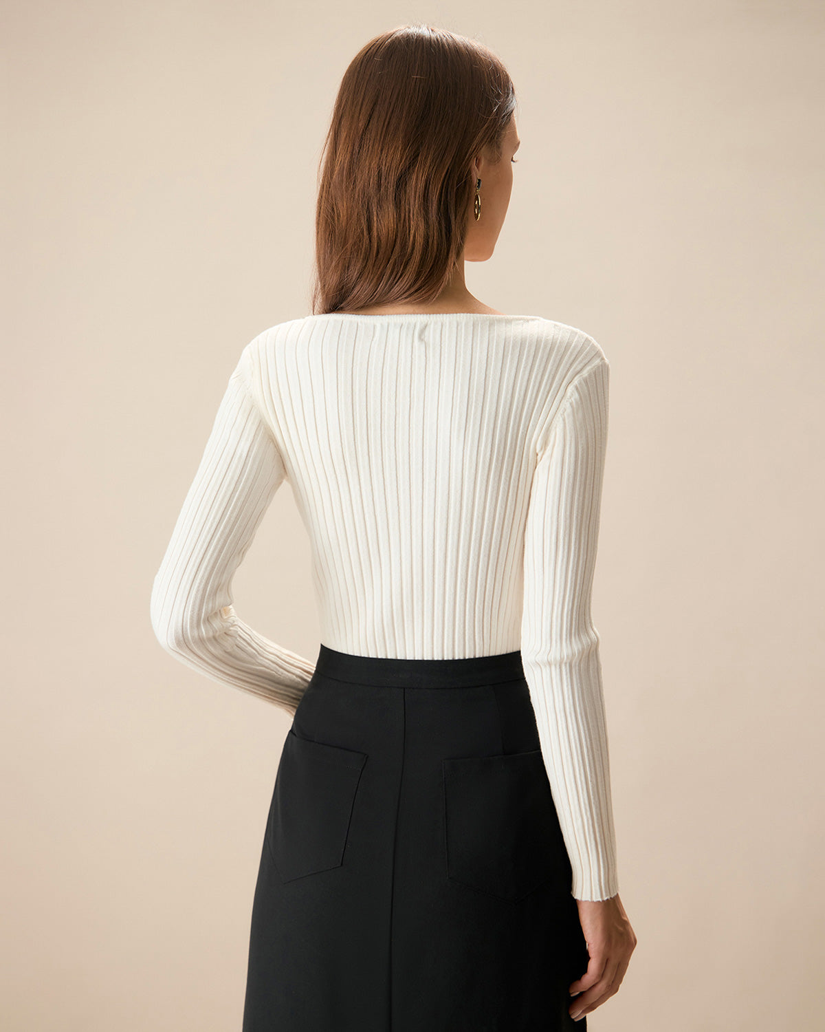 Comfort Wear Stylish Ribbed Knit Top