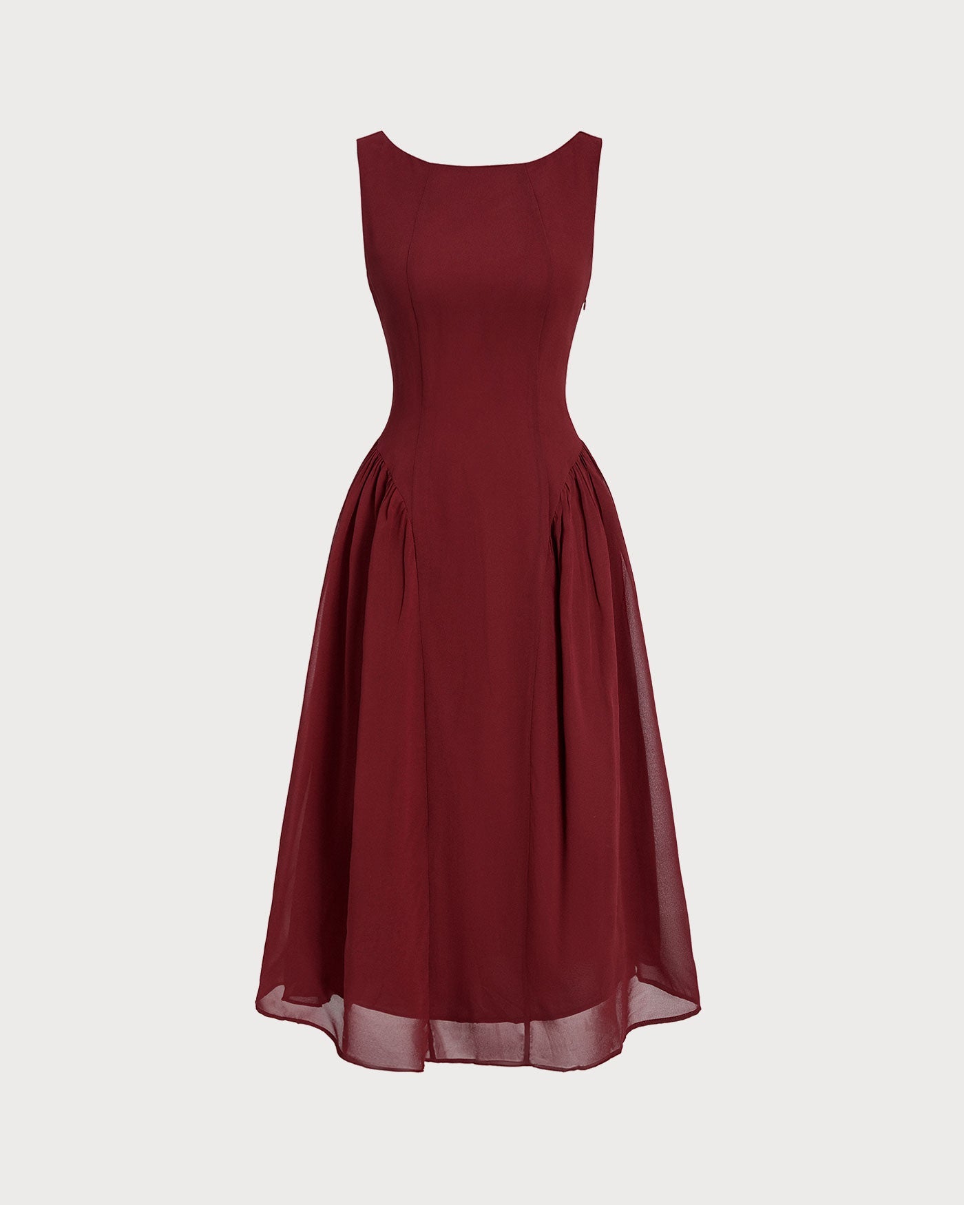 Bliss Sleeveless Midi Dress In Red