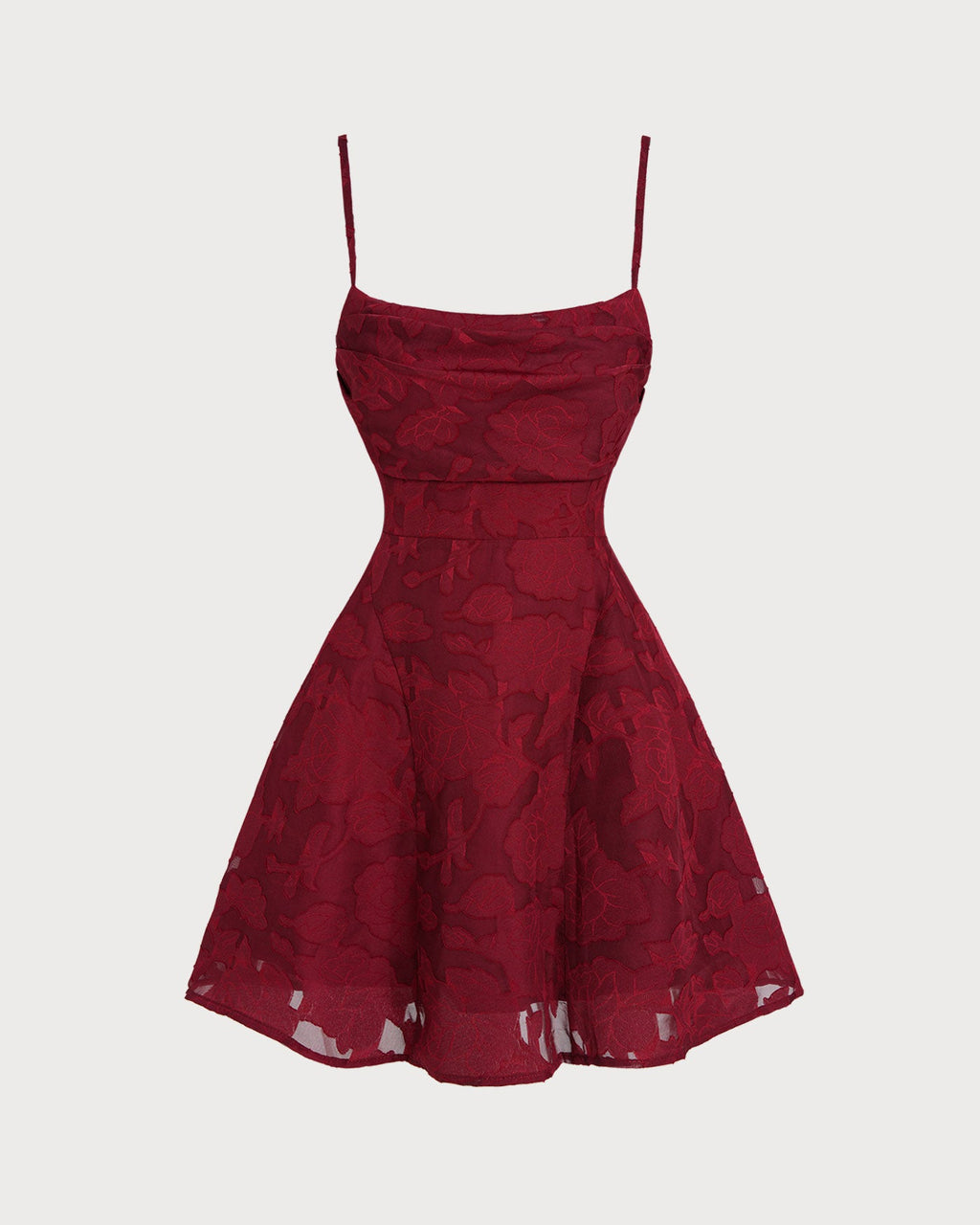 Classy Floral Backless Mini Dress In Red