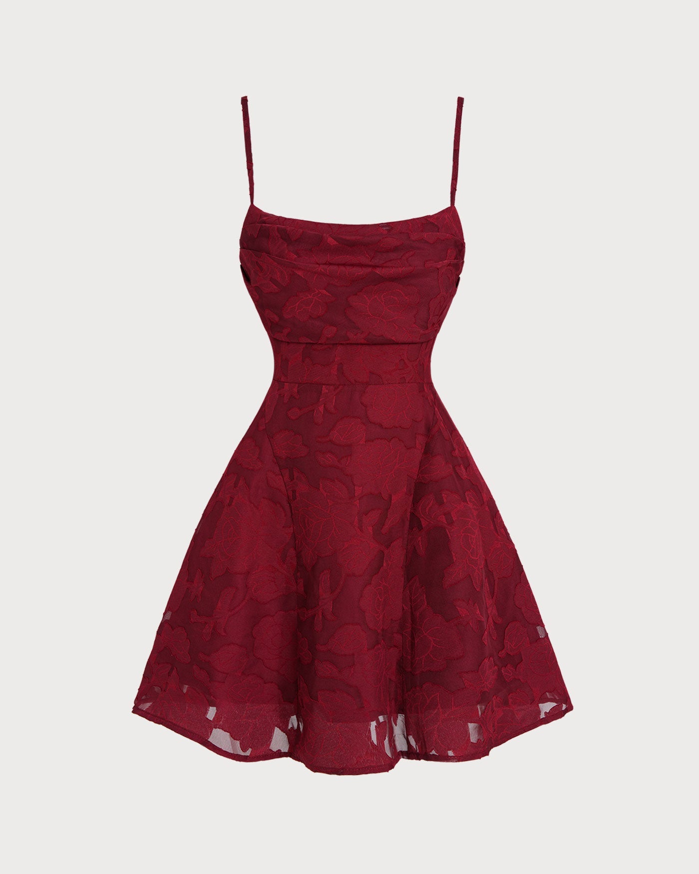 Classy Floral Backless Mini Dress In Red
