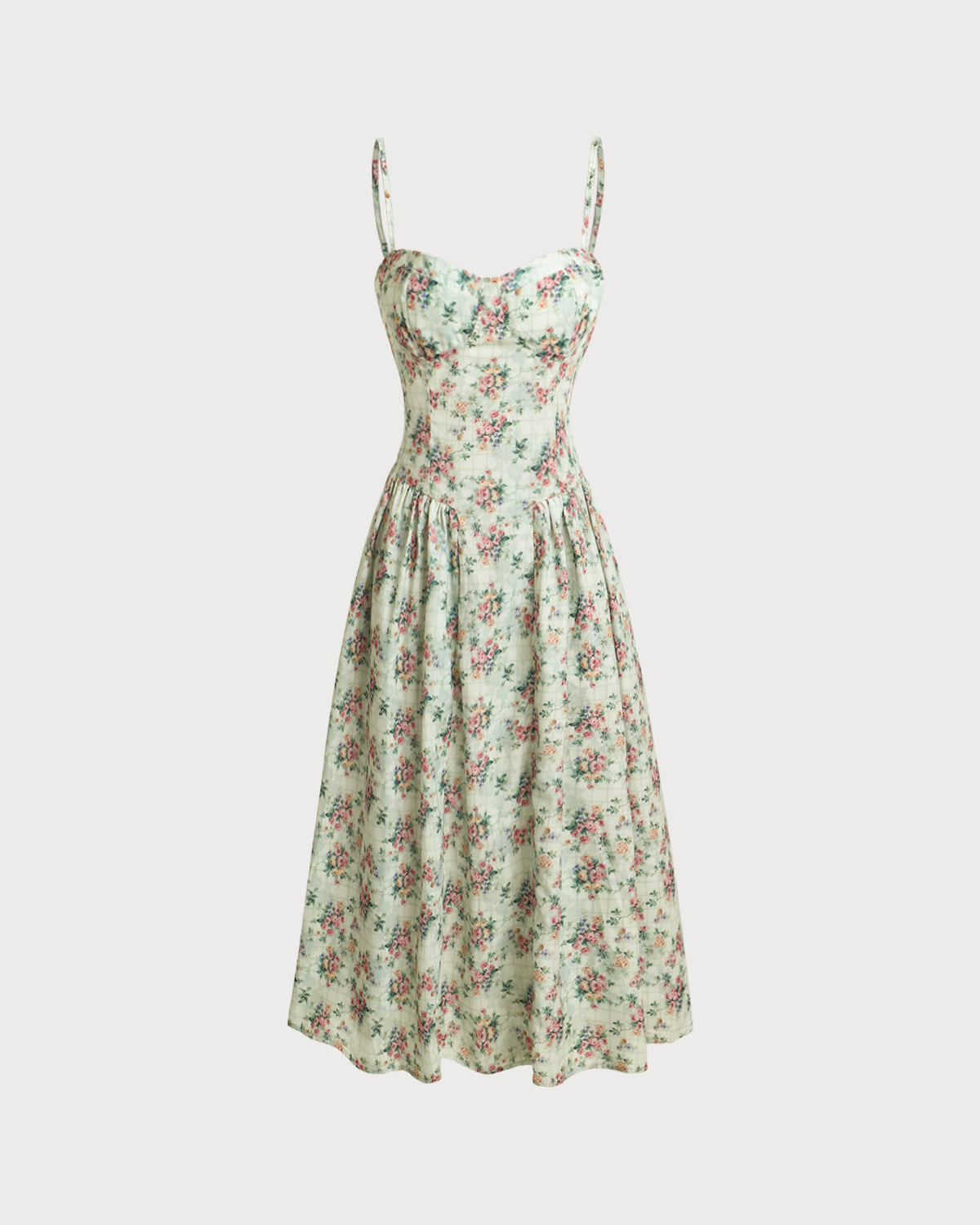 Timeless Floral Pleated Slip Summer Midi Dress