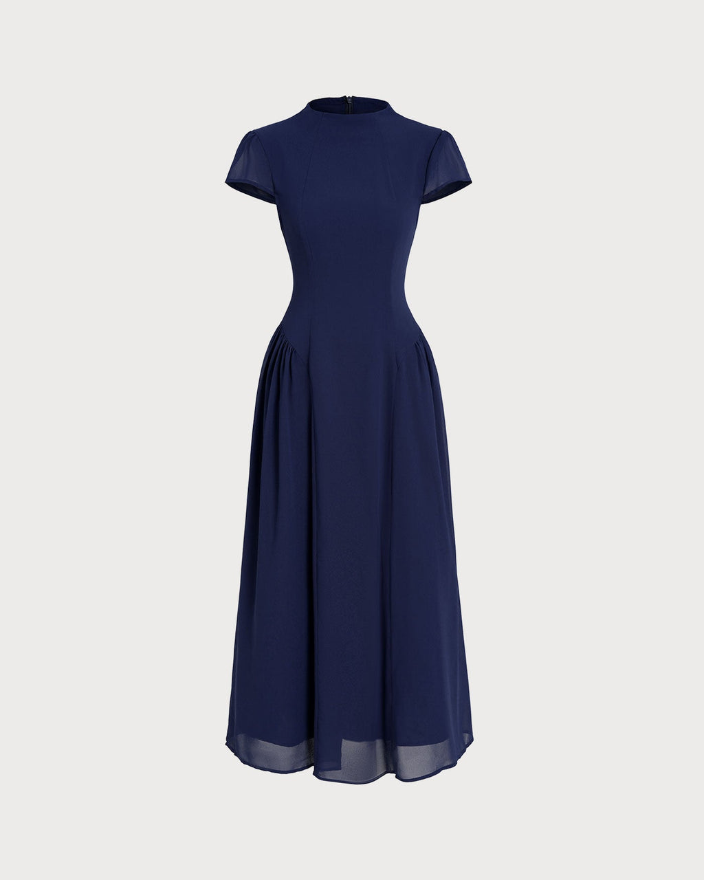 Classy Rich Texture Puffed Sleeve Midi Dress