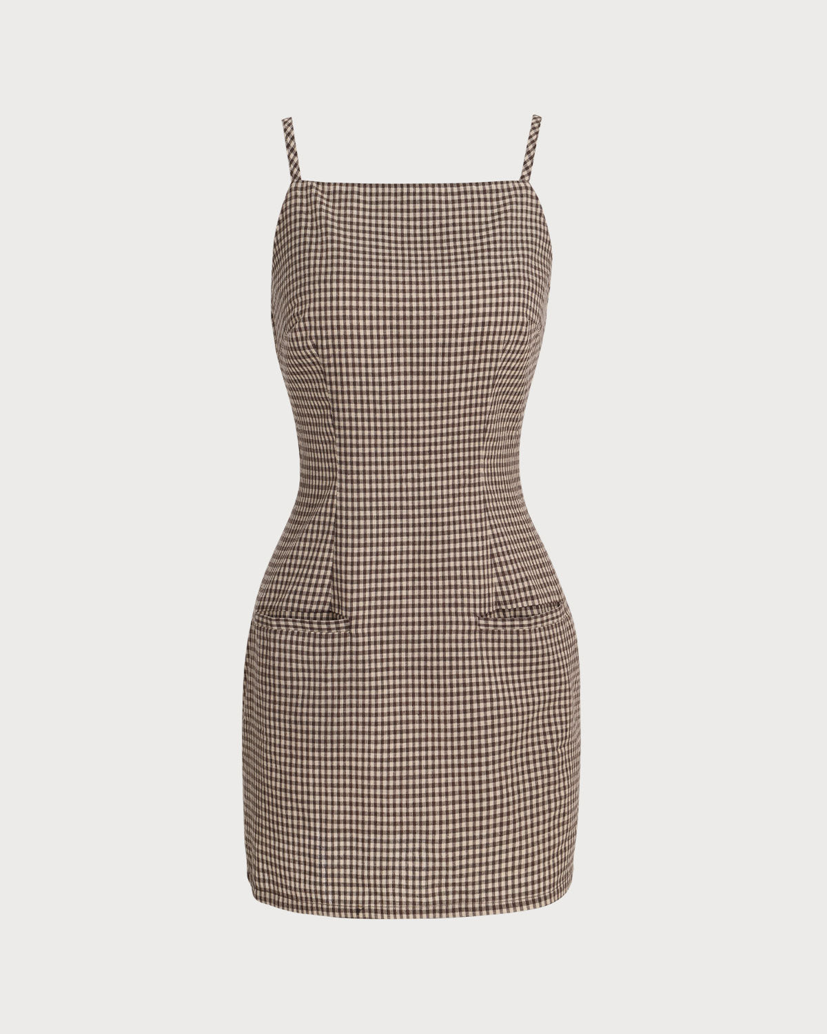 Stylish Hazel Gingham Slip Mini Dress