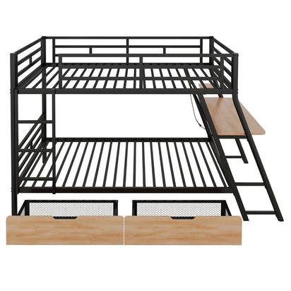 Rover Full Size Bunk Bed With Desk & Storage