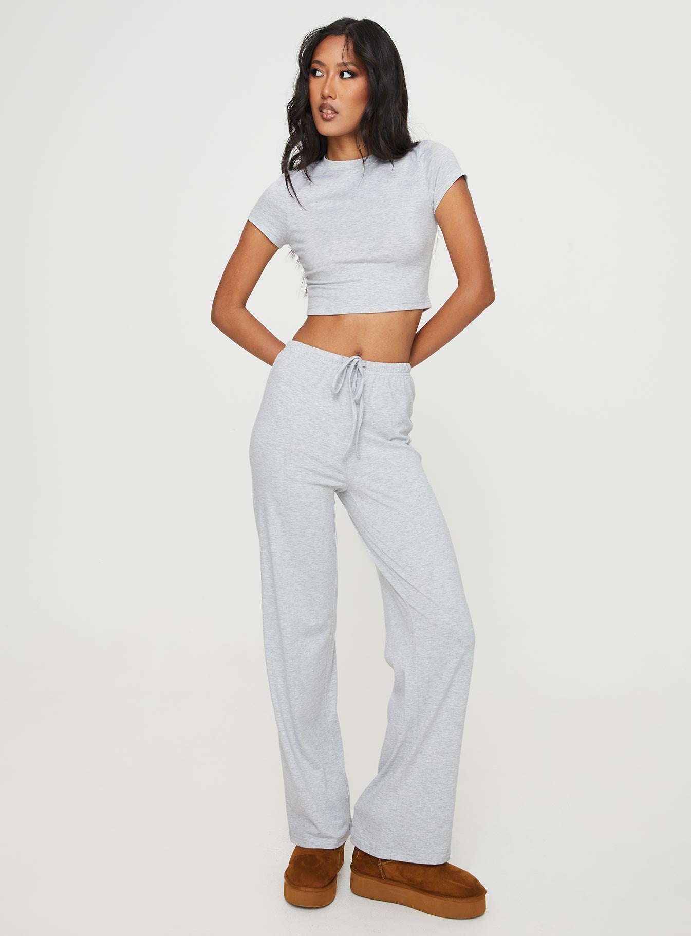 Light & Comfortable Heather Casual Set