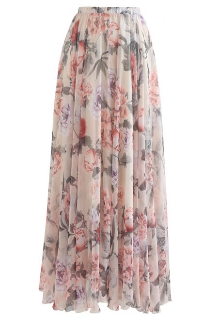 Classic Floral Maxi Skirt