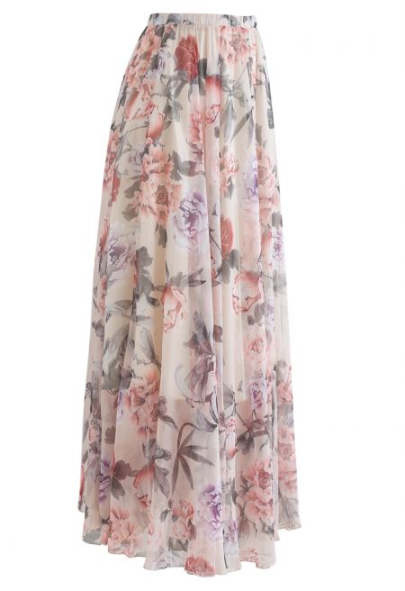 Classic Floral Maxi Skirt