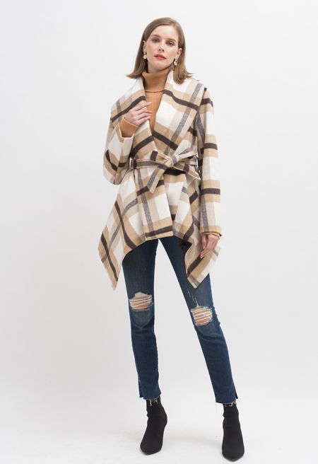 Timeless Check Stylish Coat