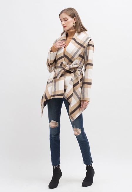 Timeless Check Stylish Coat