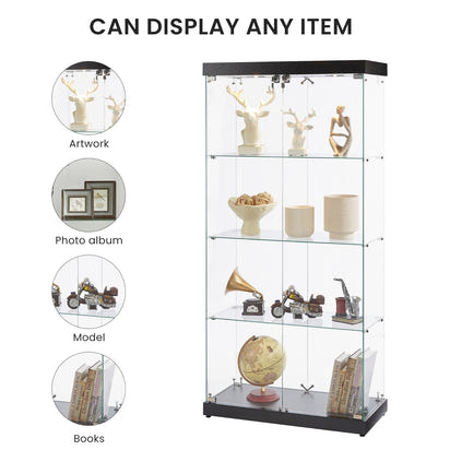 Everess 8 Unit Glass Display Cabinet