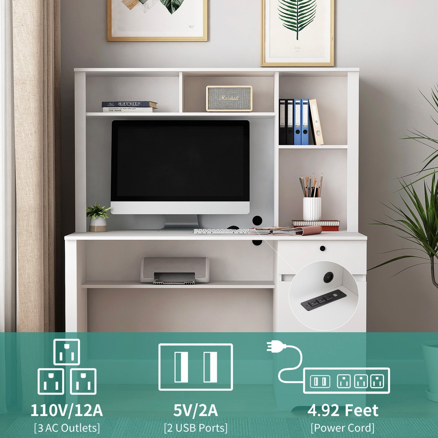 Rove Collections Small Computer Desk