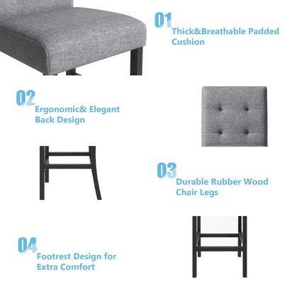 Row Dining Table Set For 4