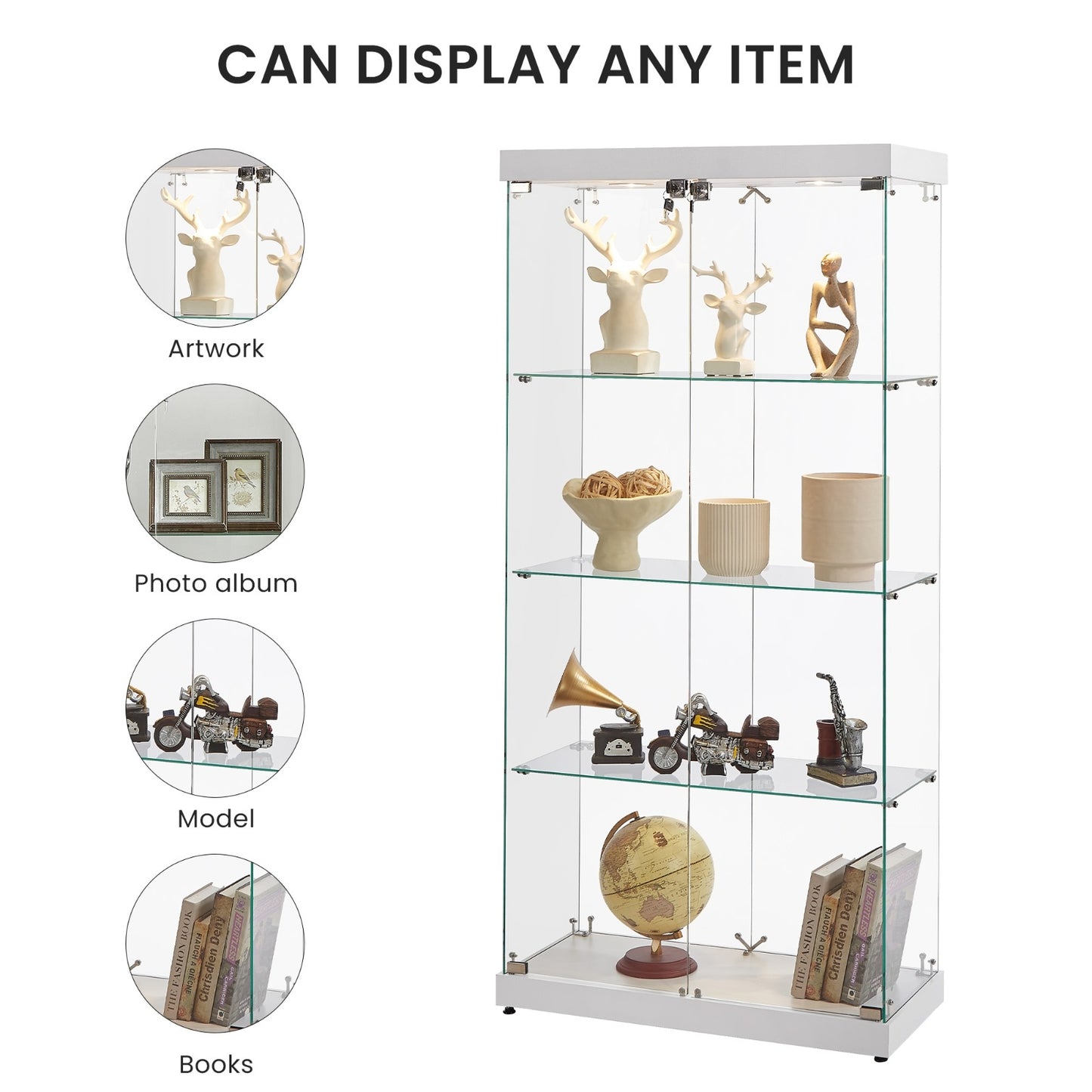Everess 8 Unit Glass Display Cabinet