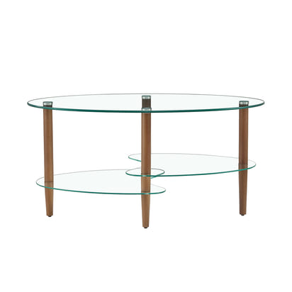 Oval Glass Coffee Table