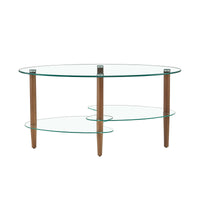 Oval Glass Coffee Table