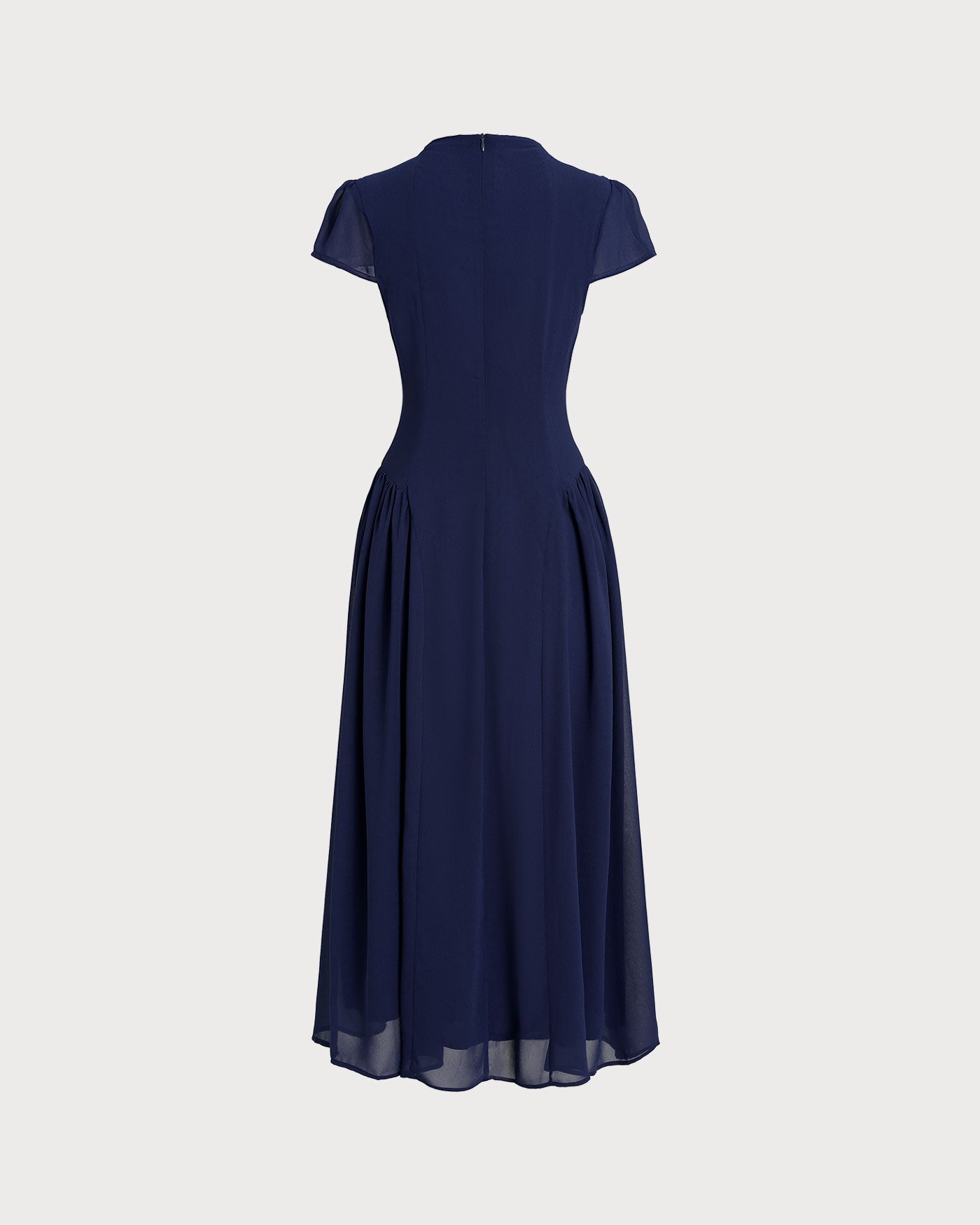 Classy Rich Texture Puffed Sleeve Midi Dress