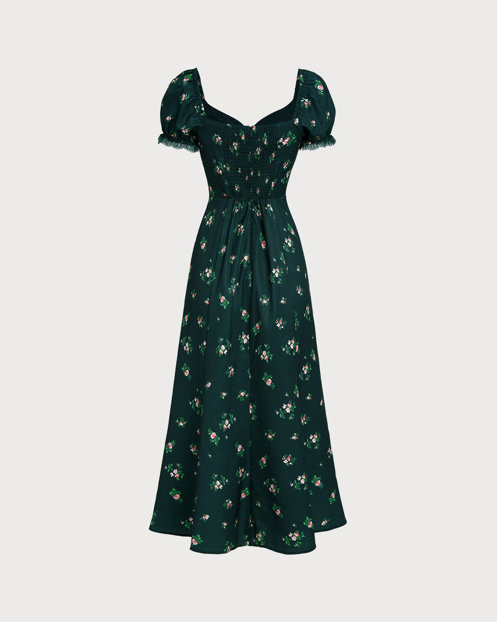 Puffed Sleeve Floral Sumer Midi Dress