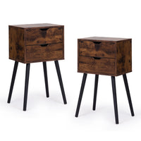 Rustic Nightstand Set Of 2