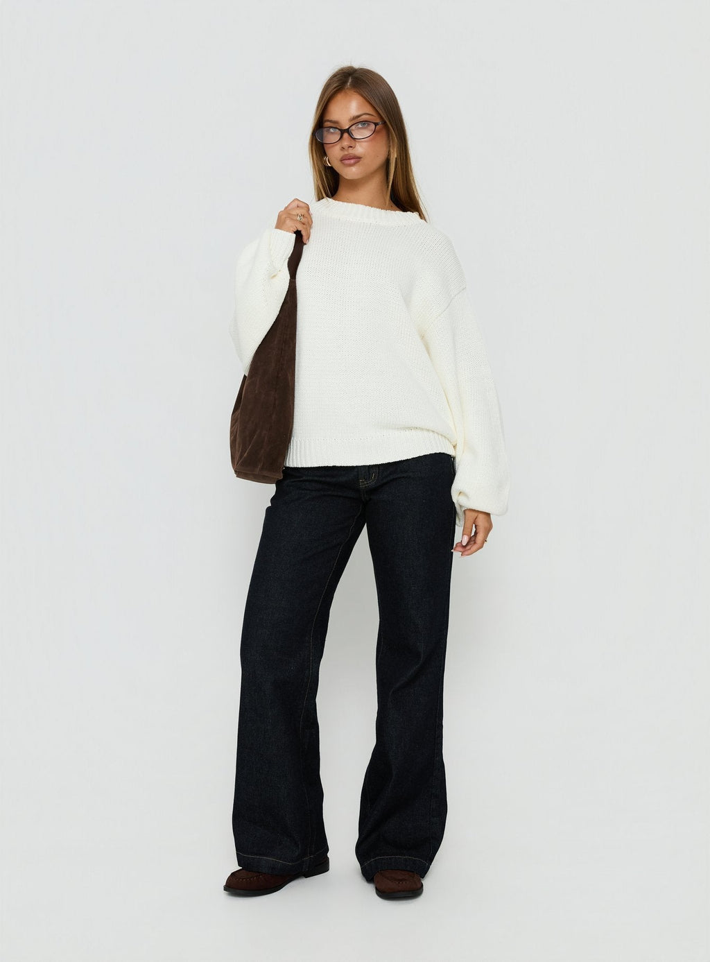 Chic Balloon Sleeve Knit Sweater
