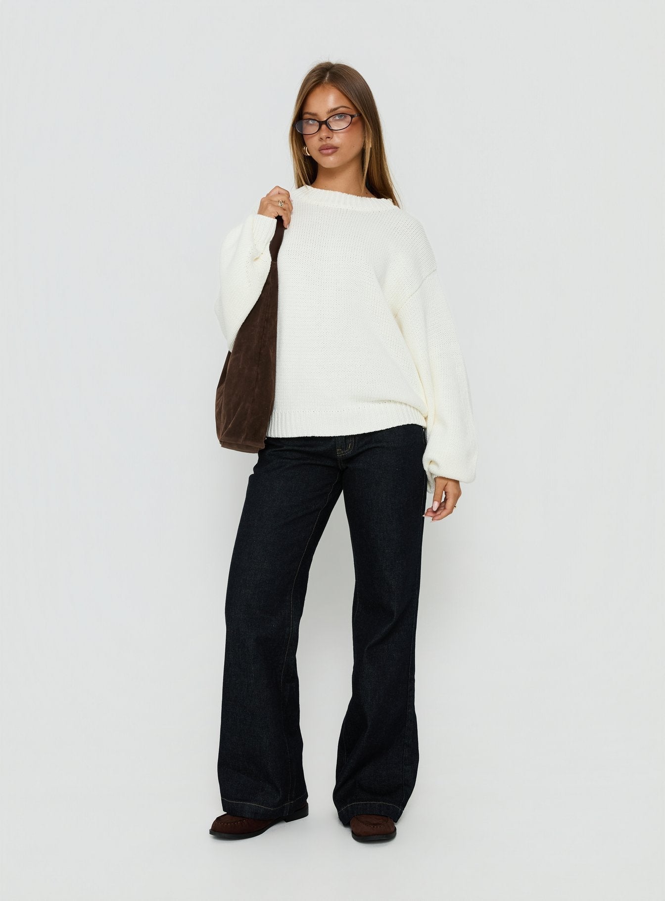 Chic Balloon Sleeve Knit Sweater