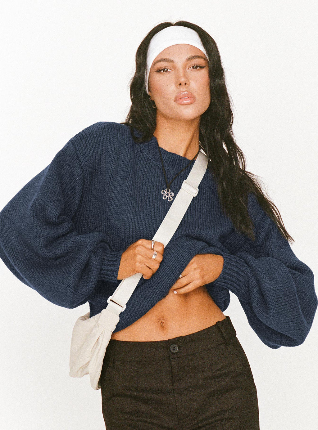 Chic Balloon Sleeve Knit Sweater