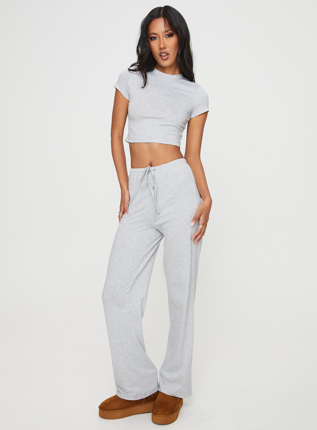 Light & Comfortable Heather Casual Set