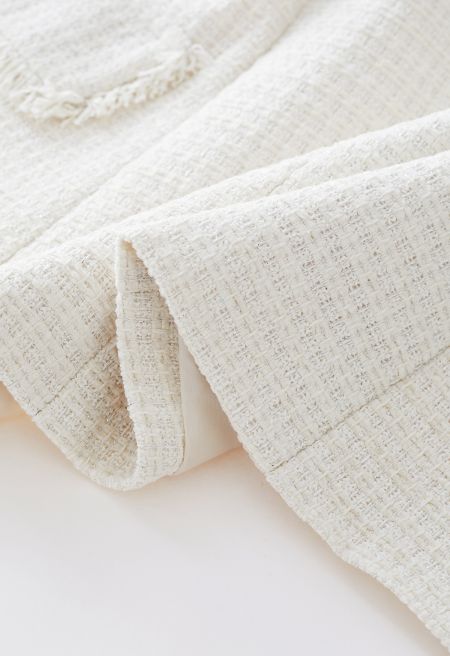 Maya Stylish Shawl Collar Tweed Blazer