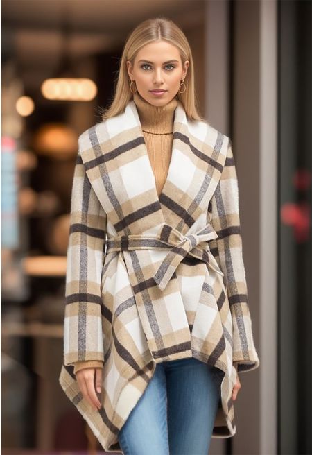 Timeless Check Stylish Coat