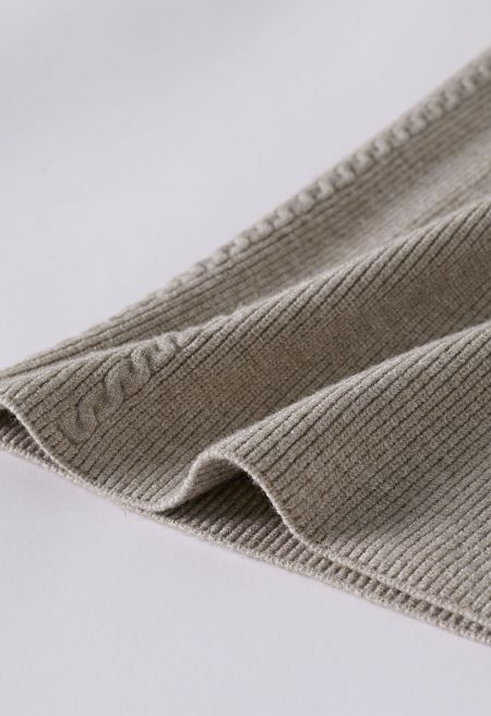 Dora Comfortable Knit Straight Leg Pants in Sand