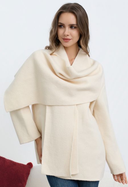 Jasmine Wrap Scarf Knit Coat