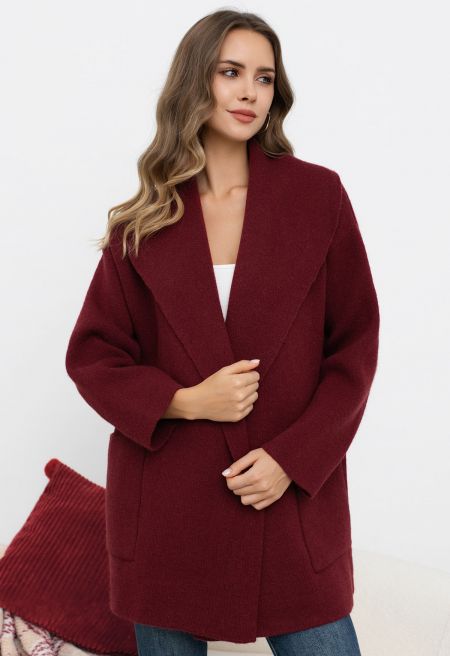 Warm & Cozy Open Front Knit Coat