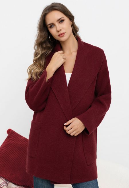 Warm & Cozy Open Front Knit Coat