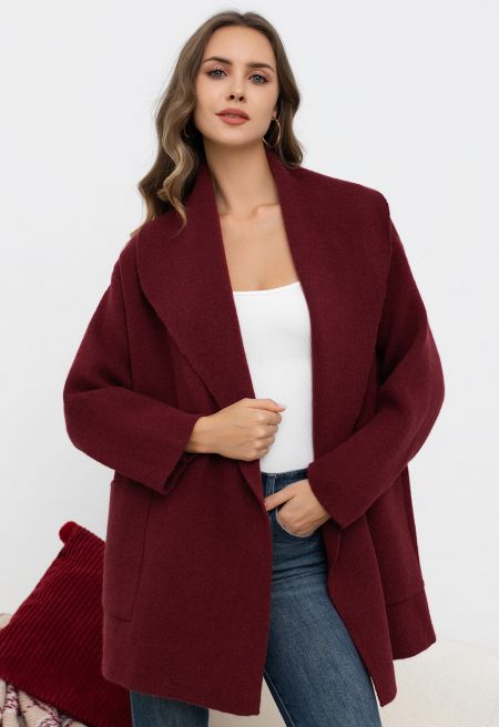 Warm & Cozy Open Front Knit Coat