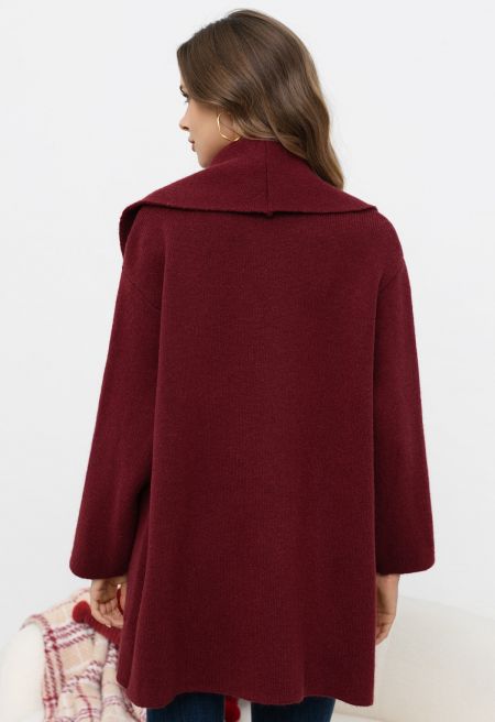 Warm & Cozy Open Front Knit Coat