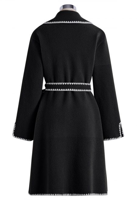 Terine Comfort Wear Lapel Long Knit Coat