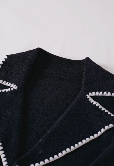 Terine Comfort Wear Lapel Long Knit Coat