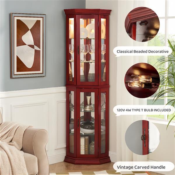 Maltise Corner Curio Cabinet