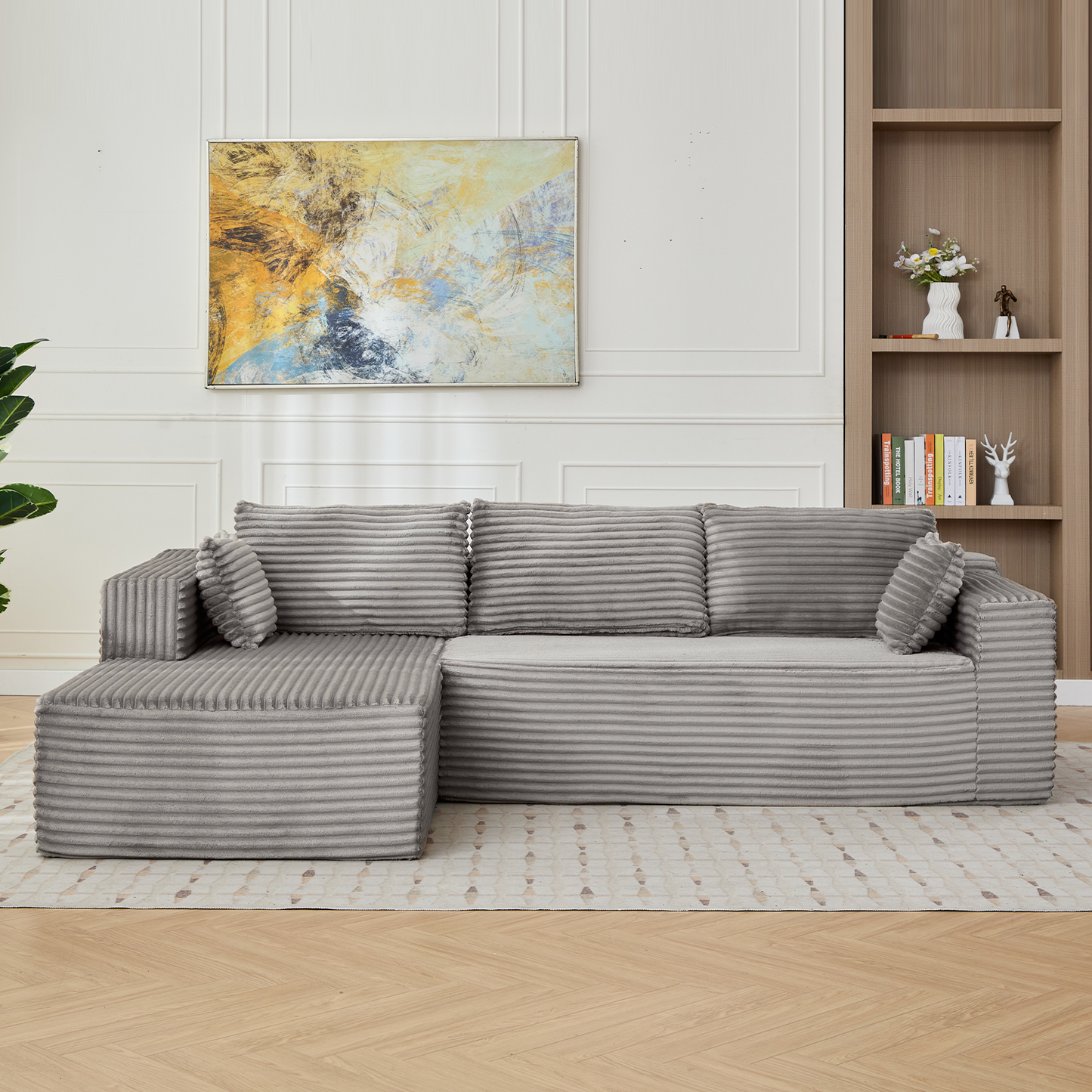 Rove Collections No Assembly L Shaped Couch